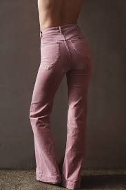 Rollas Jeans Eastcoast Flare In Lilac Cord Rollas Com