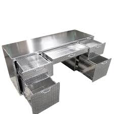 Black Aluminum Diamond Plate Diamond Plate Aluminum Office Desk Made In The Usa Hobby Desk Diamond Plate Hobby Shops Near Me