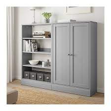 havsta forvaringskombination gra 162x37x134 cm ikea in 2021 tall cabinet storage ikea storage wall storage