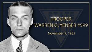 Today we remember Trooper Warren G. Yenser #599. Rest in peace, sir. We  will never forget. https://www.nj.gov/njsp/memoriam/1930s/yenser.shtml