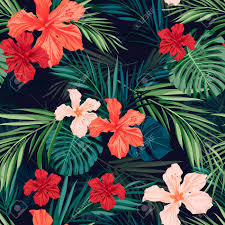 Are you looking for hawaiian floral design images templates psd or png vectors files? Summer Colorful Hawaiian Seamless Pattern With Tropical Plants Royalty Free Cliparts Vectors And Stock Illustration Image 40377321