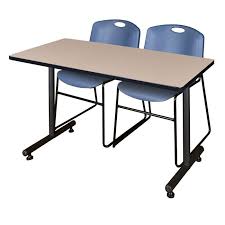 Kobe Training Table 2 Zeng Stack Chairs By Regency Office Furniture 60 X 24 W Table Chair Sets Chair Mobile Table