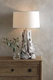 Anthropologie Modern Organic Table Lamp Chunky White Driftwood Wood Sculpture Unbranded Moderncoast Driftwood Furniture Driftwood Lamp Modern Farmhouse Table