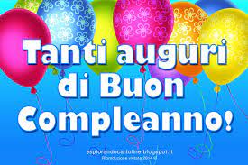Tanti Auguri Di Buon Compleanno Con Tanti Palloncini Colorati Cartoline Da Scaricare Gratis Tarjetas Cumpleanos