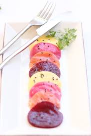 Carpaccio De Betteraves Mangue Saumon Fume Recette Gastronomique Entree Gastronomique Recettes De Cuisine