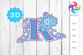 Available source files and icon fonts for both personal and commercial use. 3d Multilayer Floral Chevron Letter K Graphic By Sintegra Creative Fabrica