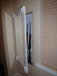 This hidden gun case can also double as an alcohol cabinet, to hide your precious single malt from the kids. Hidden In Wall Gun Cabinet With Hidden Keypad 8 Steps With Pictures Instructables