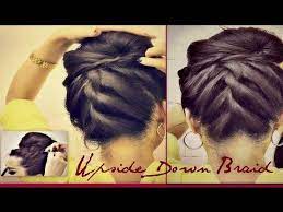 Korean Bun Upside Down Braid Hair Styles Hair Updos Tutorials Long Hair Tutorial