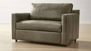 barrett leather twin sleeper with air mattress reviews crate and barrel chair and a half white leather dining chairs upholstered swivel chairs