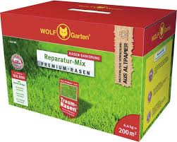 Viele produkte sind mit einem keimbeschleuniger versehen, sodass bereits nach wenigen tagen ein keimen sichtbar wird. Premiumrasen Mit Dunger Wolf Garten Rasensamen 6 4 Kg 200 M Bei Hornbach Kaufen