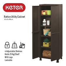 Two adults are recommended to assemble. Keter Rattan Utility Cabinet With Legs Lazada Singapore