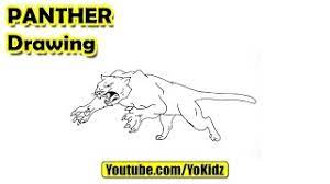 Draw the eyes as ovals with shaded circles inside. How To Draw A Panther Youtube
