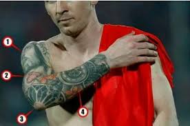 Lionel messi has a tattoo which stands out on the bottom of his left leg. Golden Tv Lionel Messi Tattoo What The Barcelona Star S Facebook