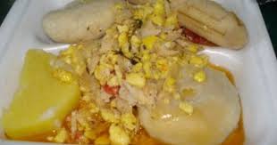Real Jamaican Food Ackee Saltfish With Boiled Dumpling Boiled Banana And Yellow Yam The Life Jamaican Recipes Jamaican Dishes Caribbean Recipes