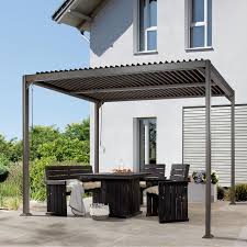 Lamellenpavillon Mina Anthrazit 300 X 230 X 300 Cm Pavillon Lamellen Anthrazit