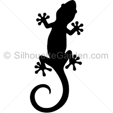 Black And White Leopard Gecko Clipart Gecko Silhouette Silhouette Clip Art Gecko Clip Art