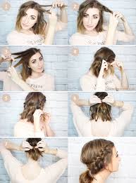 Hmd messy bun hair piece hair with elastic rubber band extensions hairpiece synthetic hair extensions scrunchies hairpiece for women how to apply the claw clip ponytail hair extensions step 1: Messy Braided Ponytail For Shorter Hair Tutorial Wonder Forest
