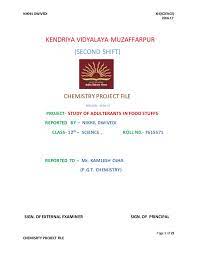 Physics cbse class 12th project on logic gates. Cbse 12th Chemistry Investigatory Project