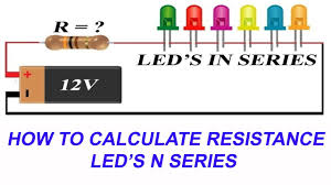 how to connect leds in series and calculate current limiting resistor for leds