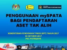 Pelaporan aset di penyata kewangan. Penggunaan My Spata Bagi Pendaftaran Aset Tak Alih