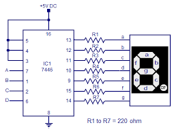 Hasil gambar untuk 7 segment and led display circuit