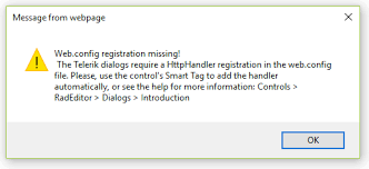 Looking for inurl asp login? Error Web Config Registration Missing The Telerik Dialogs Require A Httphandler Registration In The Web Config File Telerik Ui For Asp Net Ajax Kb