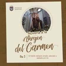 ¡oh virgen santísima del carmen! Novena A La Virgen Del Carmen Tercer Dia Diocesis De Queretaro