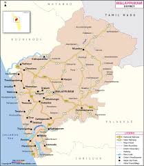 41 of them flow westward and 3 eastward. Malappuram District Map