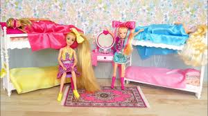 Barbie Jojo Siwa Doll Rapunzel Elsa Kitchen Bedroom Morning Routine غرفة نوم باربي Barbie Quarto Youtube