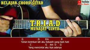 T R I A D Munajat Cinta Tutorial Chord Kunci G Youtube