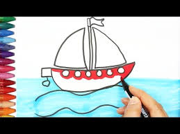 Wie Zeichnet Man Schiff Ausmalen Kinder Kindervideos Malen Und Zeichnen Fur Kinder Youtube