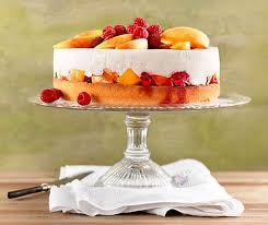 pfirsich himbeer quarktorte rezept lebensmittel essen dessert ideen kuchen und torten