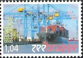Belgian Stamps 100 Year Port Of Zeebrugge Port Of Zeebrugge Stamp Postal Stamps Belgium