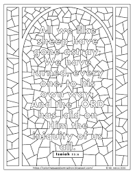 Adult coloring therapy book drumulcatre tine. Free Isaiah 53 6 Print And Color Page Like A Stained Glass Window Bible Verse Coloring Page Printable Coloring Printable Coloring Pages