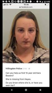 Please can we get this circulating MISSING 15 YEAR OLD KARA BOWERS, HAYES  WEST LONDON HASNT BEEN SEEN IN OVER A WEEK BELIEVED TO BE WITH A 26 YEAR  OLD MALE. SHE