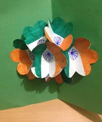 Colour paper (orange green white )2. How To Make Greeting Cards Independence Day Republic Day Greeting Cards K4 Craft