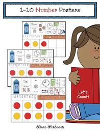 anchor chart math posters for numbers 1 10 classroom freebies