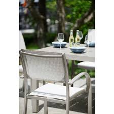 The table has a special duraboard tabletop. Scancom Morella Patio Dining Set Aluminum Platinum 5 Pcs Scan1091 Rona