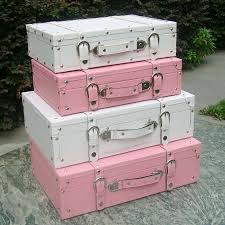 Aliexpress Com Buy Fashion Vintage Suitcase Storage Box Suitcase Wooden Box Pink White Decoration Box Photogr Suitcase Storage Vintage Suitcase White Vintage