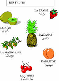 Themes Imagier Francais Arabe Francais Arabe Apprendre L Arabe Apprendre Les Fruits