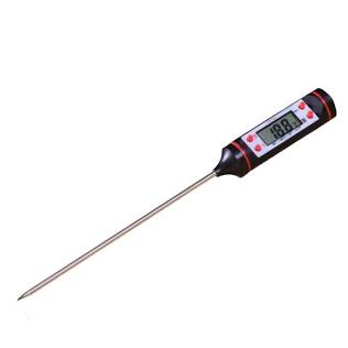 A digital probe thermometer setup, AI generated