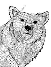 Zentangle Bear Coloring Sheet Animal Coloring Zentangle Colouring Page Zentangle Animal Pdf Int Zentangle Animals Coloring Sheets Coloring Pages