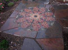 Pin By Pam Vineyard On Mosaics Pavers Outdoor Patio Decor Pebble Mosaic