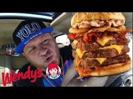 Wendy S Big Bacon Cheddar Cheeseburger Food Review Youtube