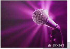 690 93 picture frame canvas. Microphone On Stage With Purple Background Poster Pixers We Live To Change