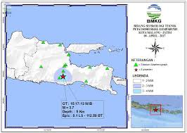 Badan meteorologi klimatologi dan geofisika (bmkg) stasiun klimatologi (staklim). Peta Isoseismal Gempabumi Kota Malang Jatim 08 April 2017 Bmkg