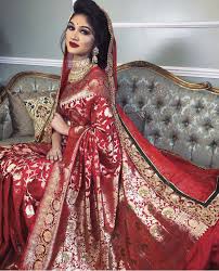 Bangladeshi Bride Bridal Lehenga Red Indian Bridal Dress Red Saree Wedding