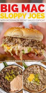 Big Mac Sloppy Joes W Secret Sauce Beef Dinner Mcdonalds Recipes Recipes