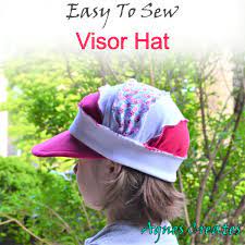 Easy To Sew Visor Hat Free Pattern Agnes Creates Easy Sewing Hat Patterns To Sew Visor Hats
