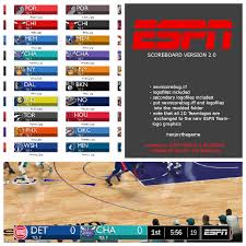 The league is the most popular global. Nba 2k18 Espn Scoreboard V2 0 Logofiles Included By Dirtydraw Released Shuajota Your Source For Nba 2k21 Mods